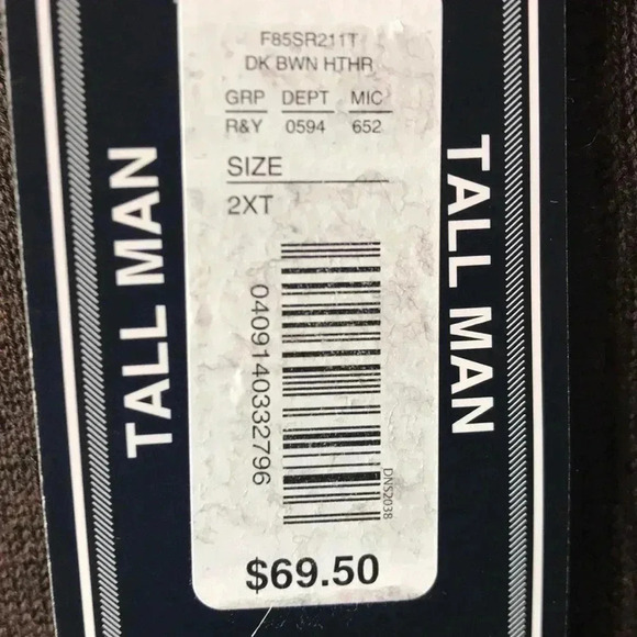 NWT ROUNDTREE & YORK MEN 2XT 3/4 ZIP SWEATER BROWN - Picture 5 of 10